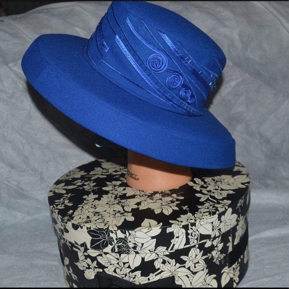 Blue church hat